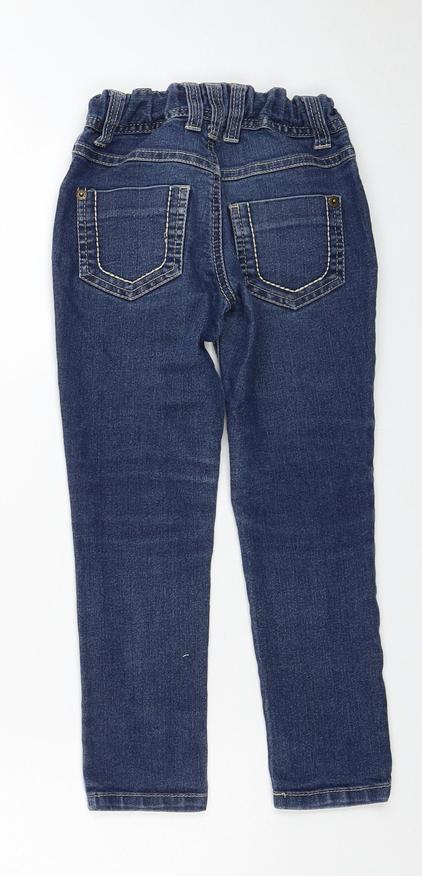 Jasper Conran Girls Blue Cotton Skinny Jeans Size 5 Years Regular Zip