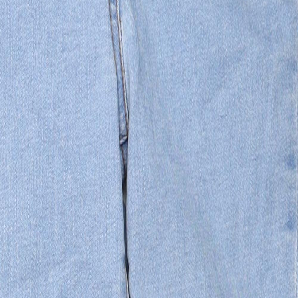Matalan Girls Blue Cotton Skinny Jeans Size 6 Years Regular Zip