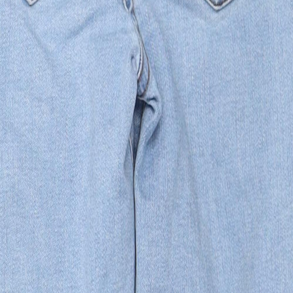 Matalan Girls Blue Cotton Skinny Jeans Size 6 Years Regular Zip