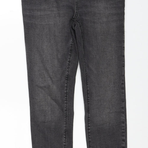 Primark Womens Black Cotton Skinny Jeans Size 12 Regular Zip