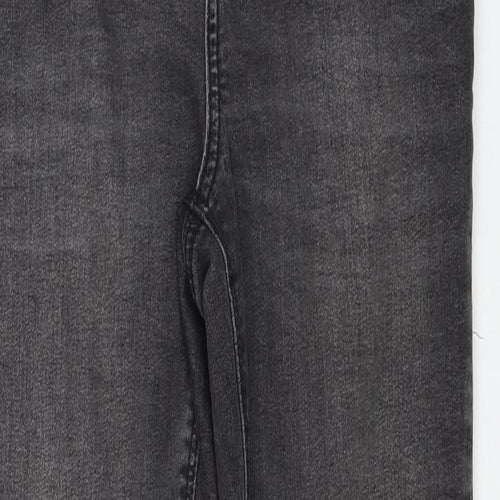 Primark Womens Black Cotton Skinny Jeans Size 12 Regular Zip