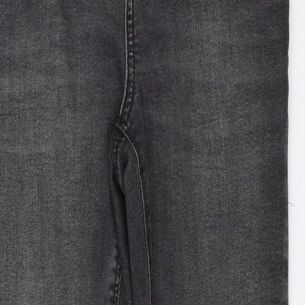 Primark Womens Black Cotton Skinny Jeans Size 12 Regular Zip