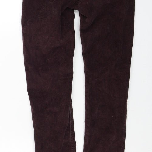 TU Boys Red Cotton Carrot Trousers Size 8 Years Regular Zip