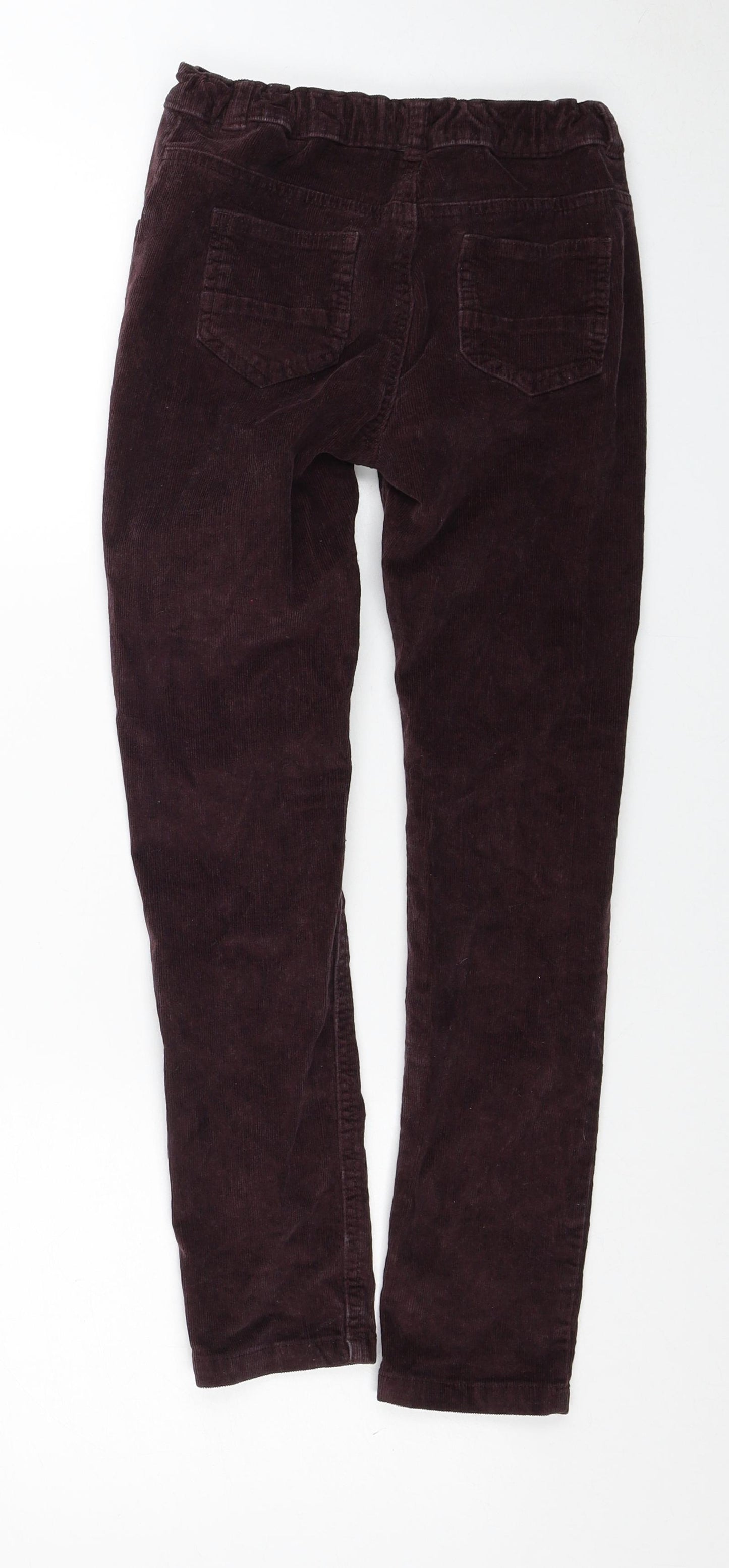 TU Boys Red Cotton Carrot Trousers Size 8 Years Regular Zip