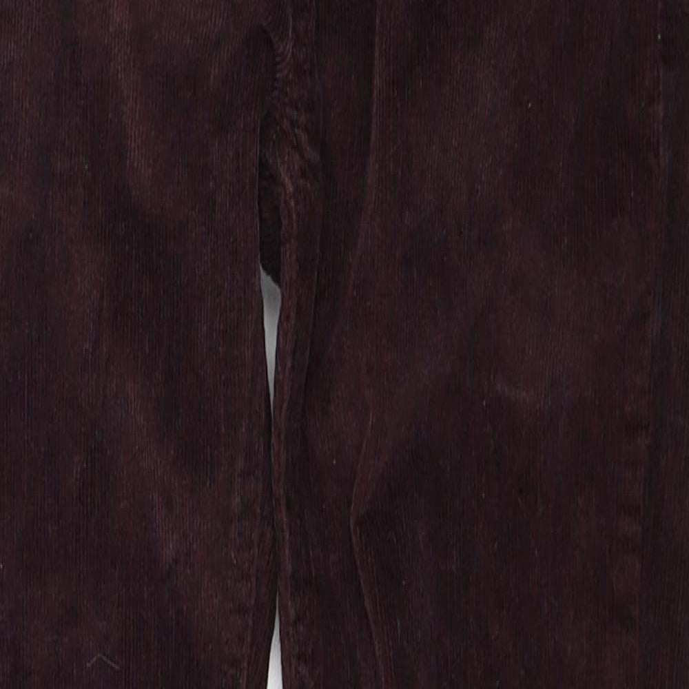 TU Boys Red Cotton Carrot Trousers Size 8 Years Regular Zip