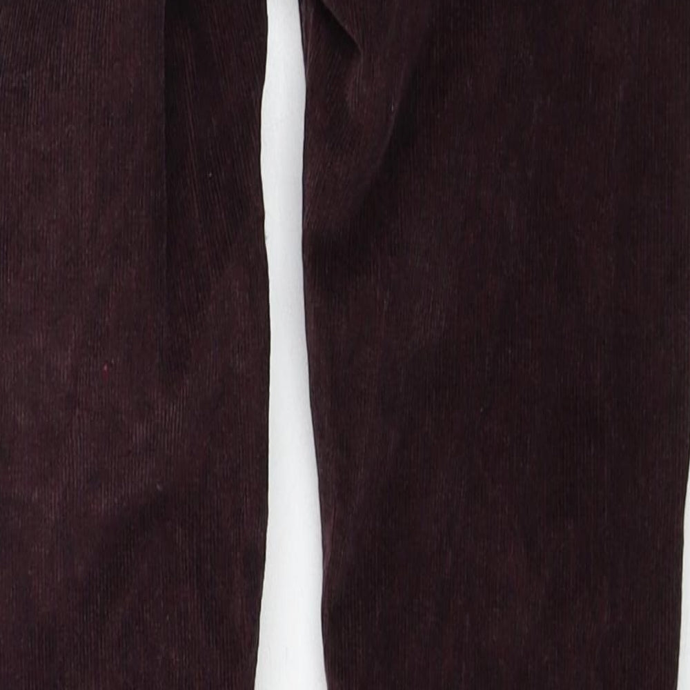 TU Boys Red Cotton Carrot Trousers Size 8 Years Regular Zip