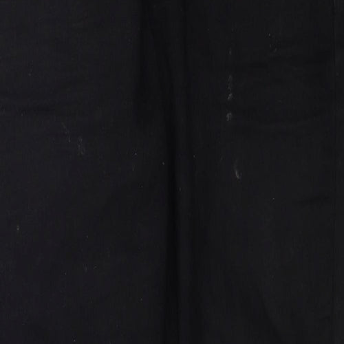 Marks and Spencer Womens Black Cotton Skinny Jeans Size 10 Regular Zip