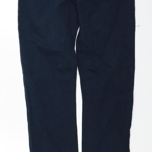 Denim & Co. Womens Blue Cotton Straight Jeans Size 28 in L32 in Regular Zip