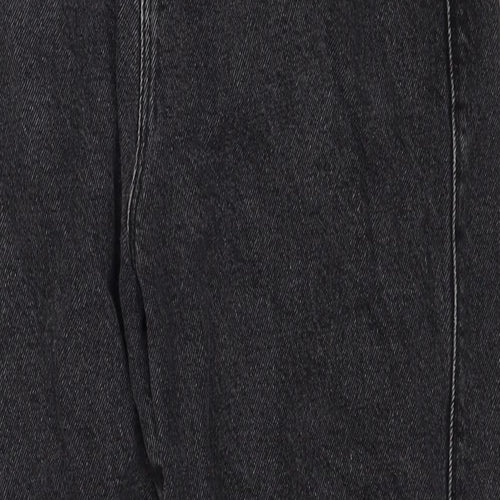 COLLUSION Womens Black Cotton Straight Jeans Size 26 in L28 in Regular Zip