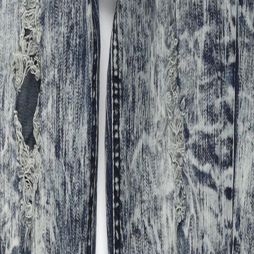 My Christy Womens Blue Cotton Skinny Jeans Size M Regular Zip