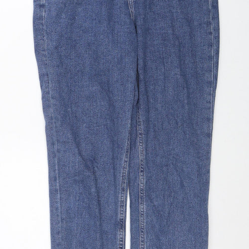 ASOS Womens Blue Cotton Straight Jeans Size 26 in L30 in Regular Zip