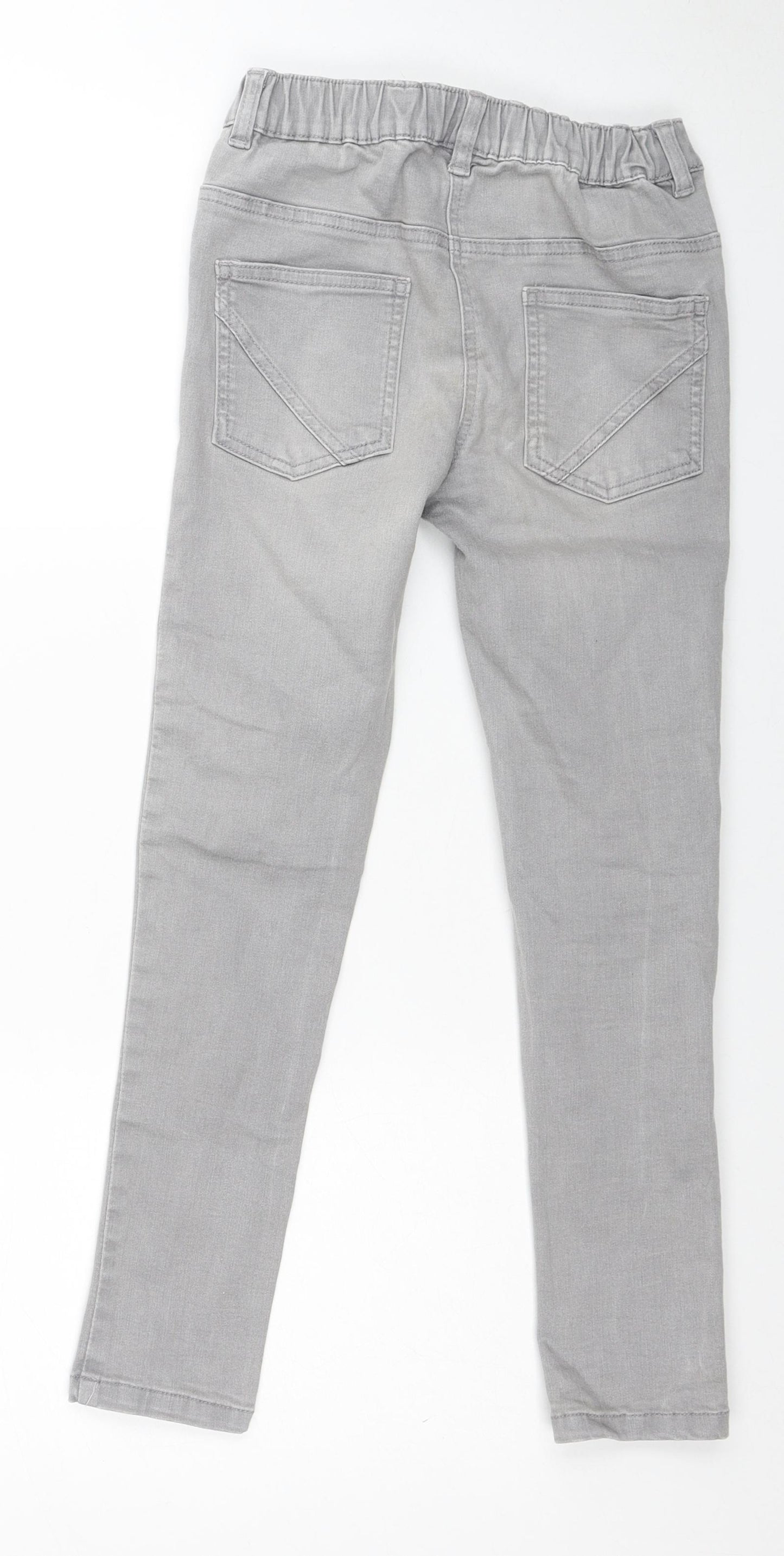 NEXT Boys Grey Cotton Straight Jeans Size 10 Years Regular Pullover