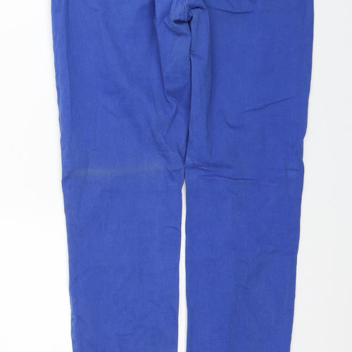 Marks and Spencer Womens Blue Cotton Skinny Jeans Size 10 Regular Zip