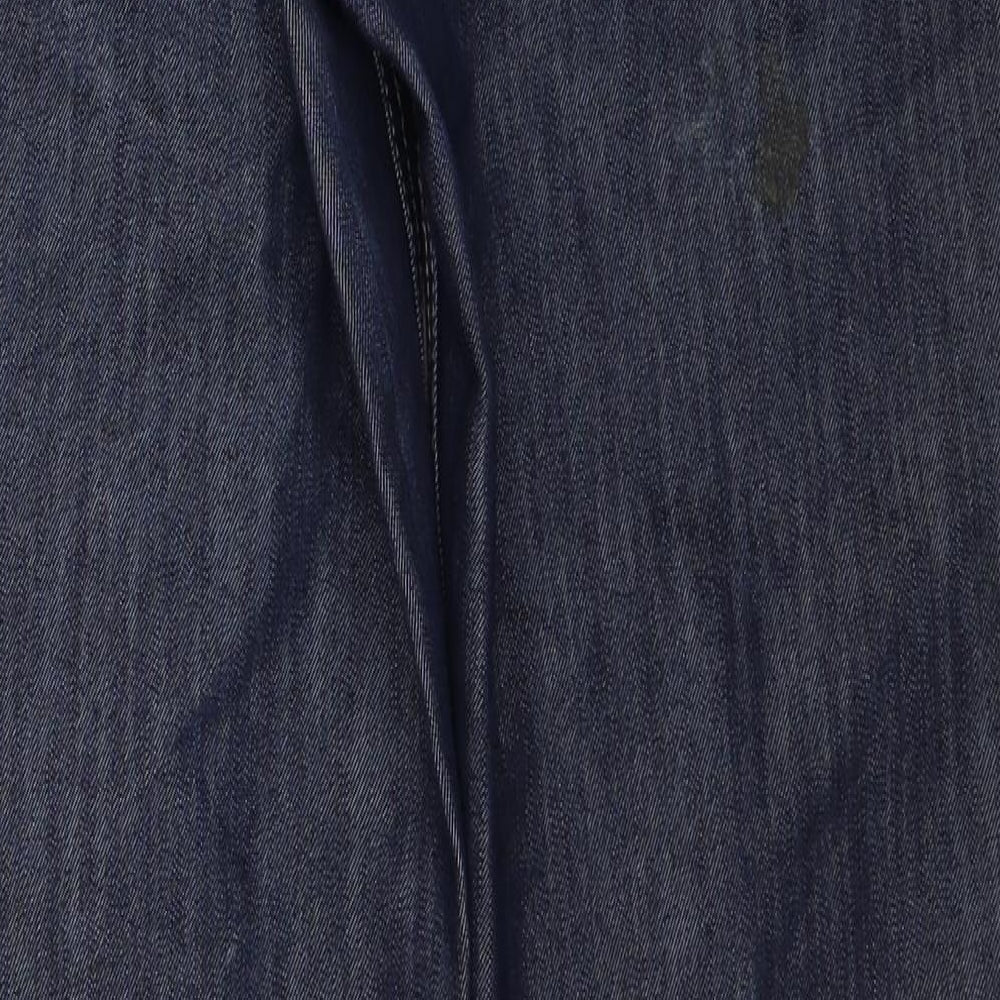 NEXT Womens Blue Cotton Bootcut Jeans Size 10 Regular Zip