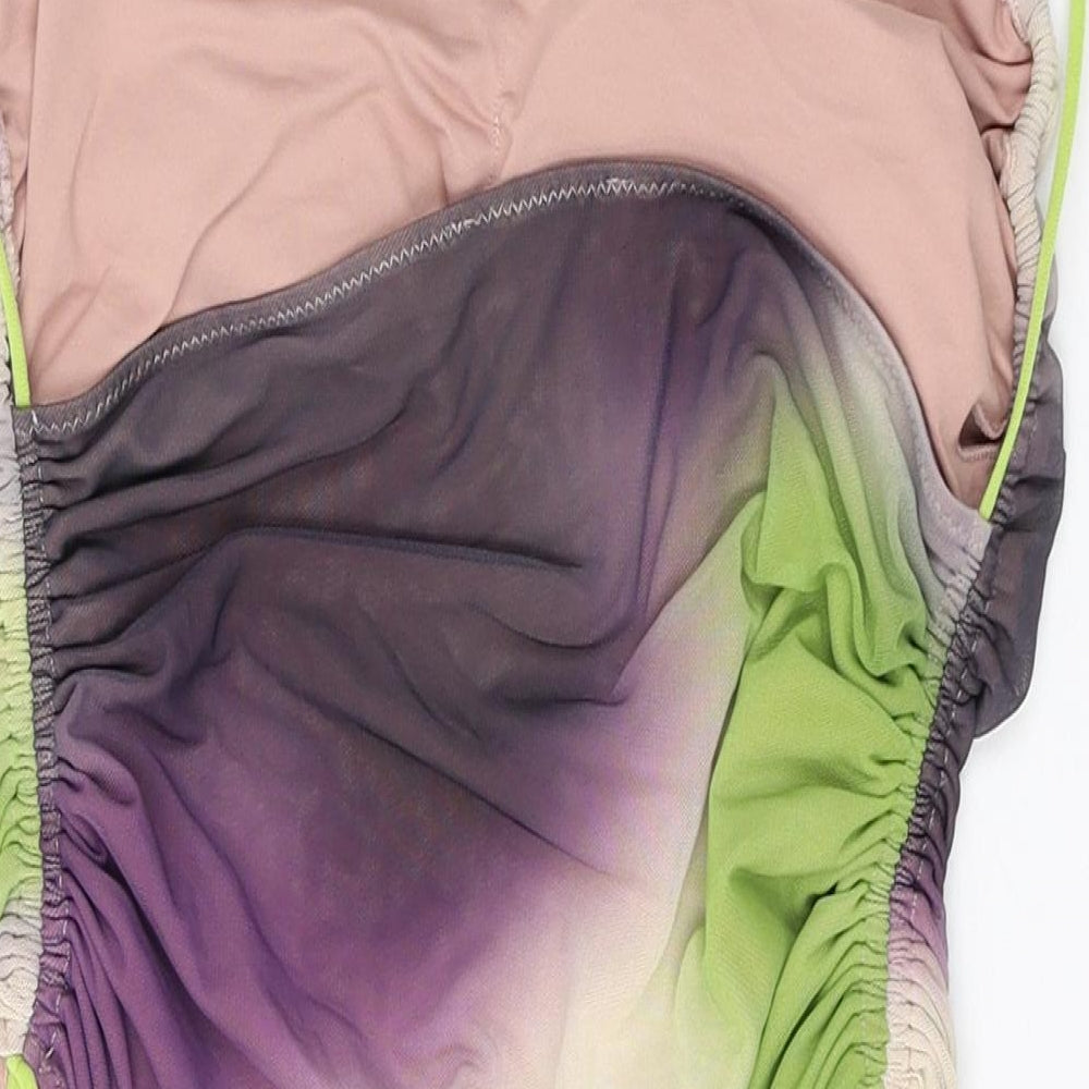 Zara Womens Multicoloured Polyester One Piece Size M - Ruched