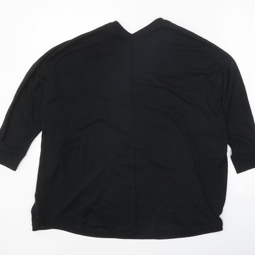 Gap Womens Black V-Neck Polyester Cardigan Jumper Size S