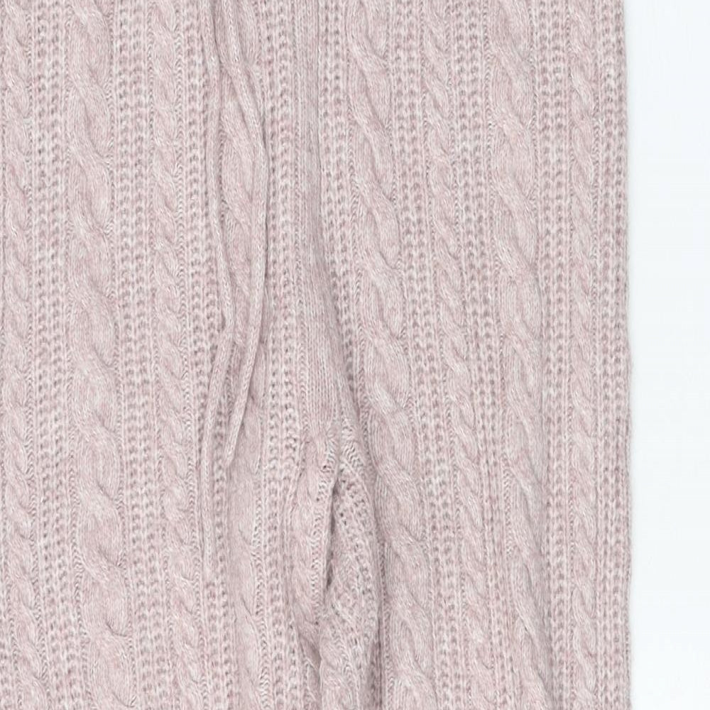 TU Womens Pink Acrylic Jogger Trousers Size M Regular Drawstring