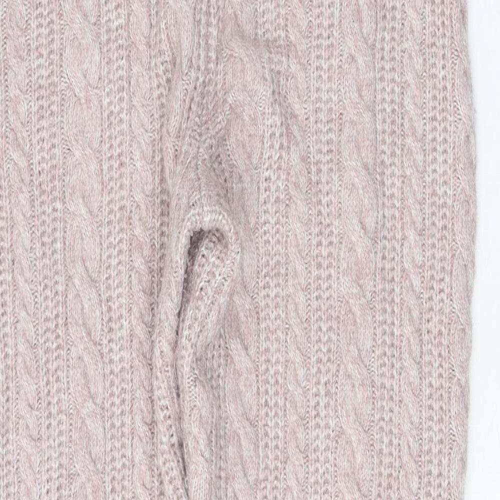 TU Womens Pink Acrylic Jogger Trousers Size M Regular Drawstring