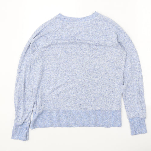 NEXT Womens Blue Round Neck Viscose Pullover Jumper Size 8