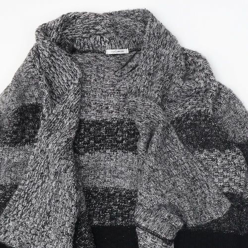 Simply Stock Shop Womens Black V-Neck Acrylic Cardigan Jumper Size L