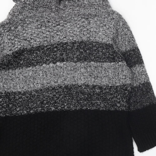 Simply Stock Shop Womens Black V-Neck Acrylic Cardigan Jumper Size L