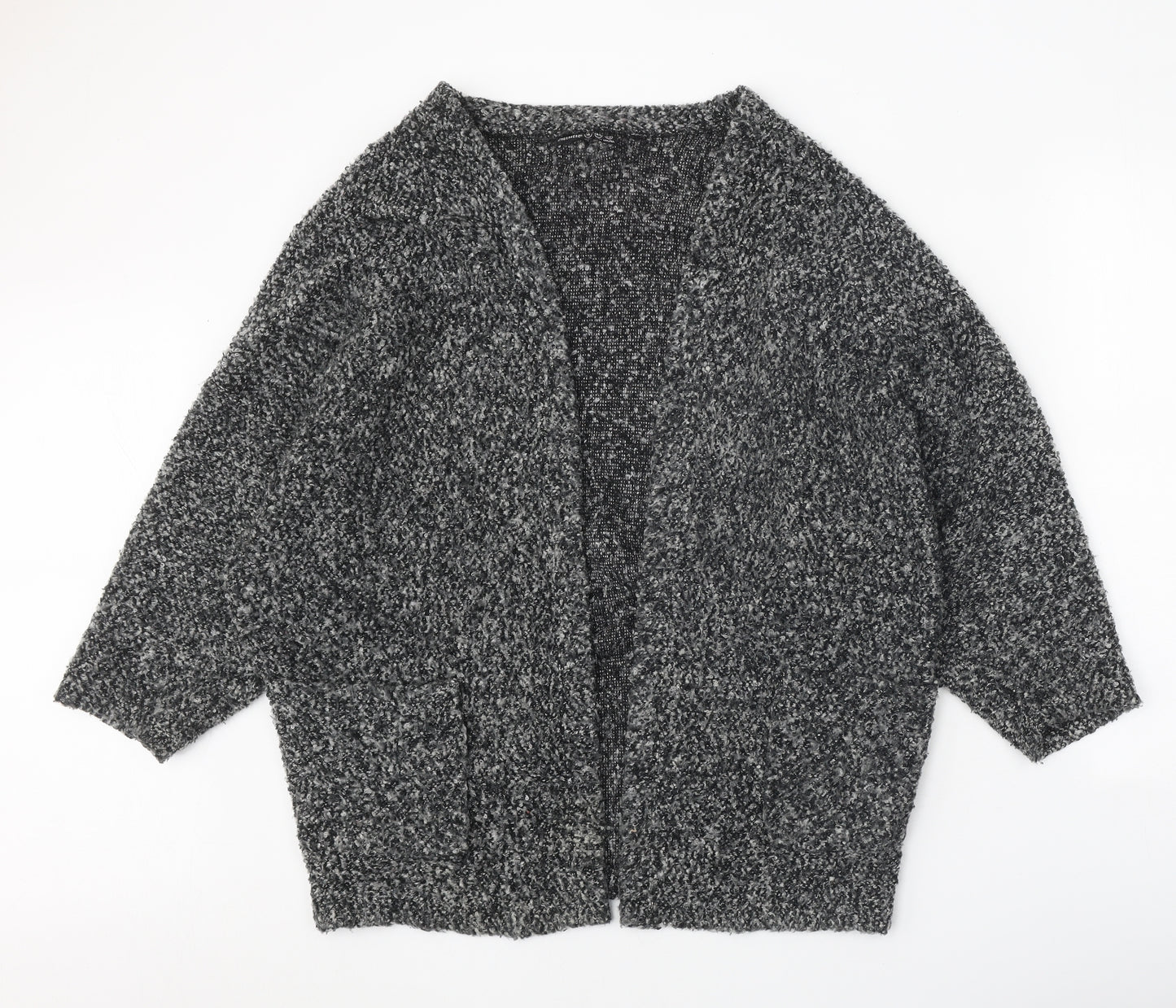 Atmosphere Womens Grey V-Neck Acrylic Cardigan Jumper Size 16