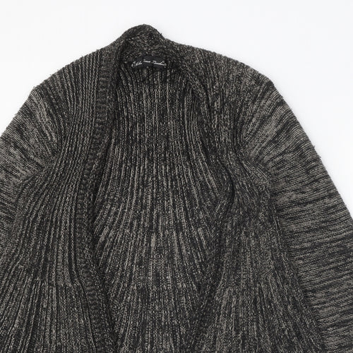 Mela London Womens Grey V-Neck Acrylic Cardigan Jumper Size S