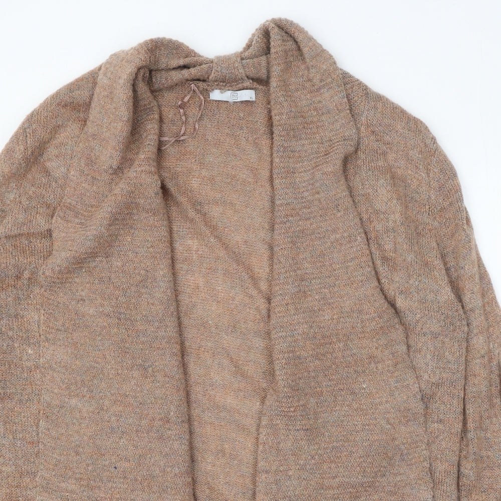 TU Womens Brown V-Neck Acrylic Cardigan Jumper Size XL