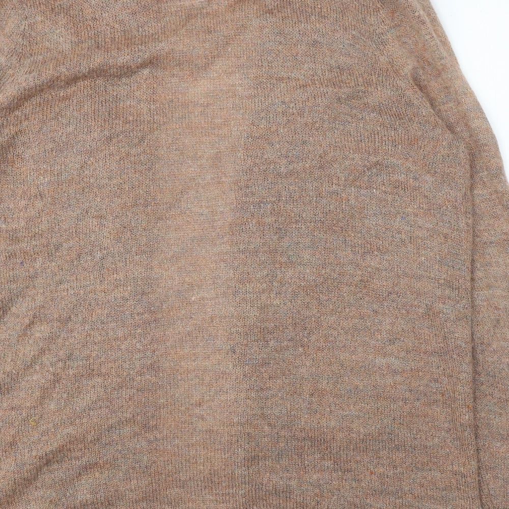 TU Womens Brown V-Neck Acrylic Cardigan Jumper Size XL