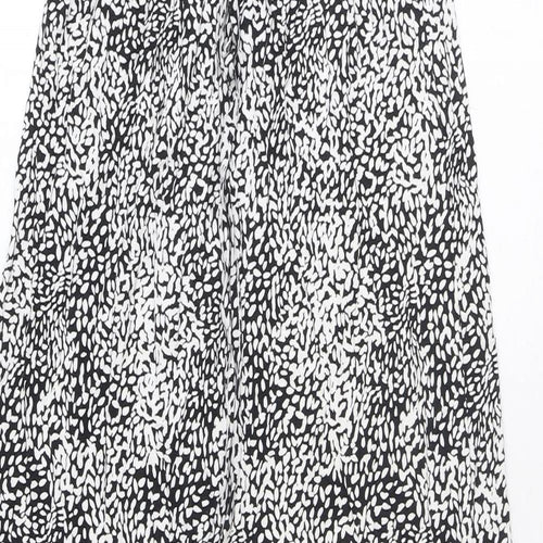 NEXT Womens White Geometric Polyester Maxi Size 8 Off the Shoulder Pullover
