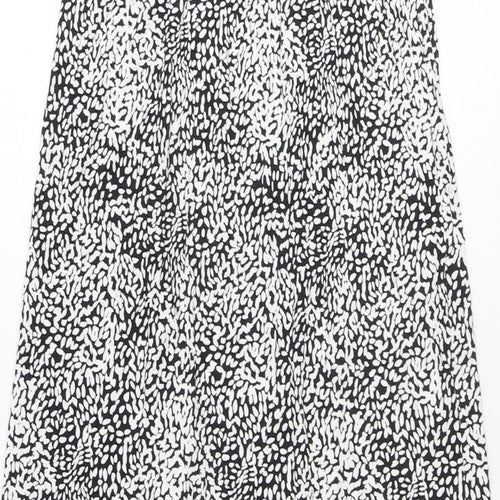 NEXT Womens White Geometric Polyester Maxi Size 8 Off the Shoulder Pullover