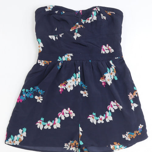 American Eagle Outfitters Womens Blue Geometric Polyester Playsuit One-Piece Size 8 Pullover