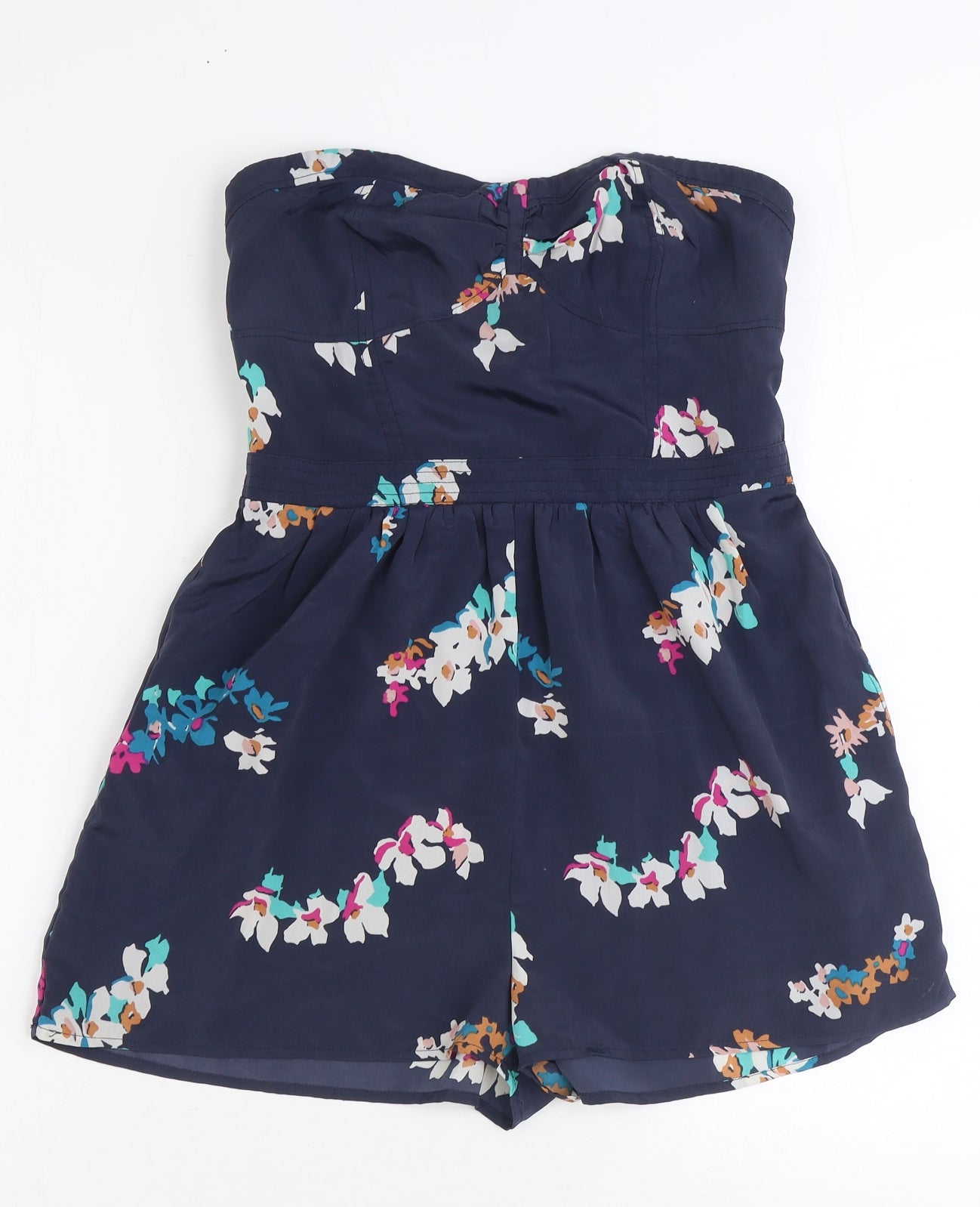 American Eagle Outfitters Womens Blue Geometric Polyester Playsuit One-Piece Size 8 Pullover