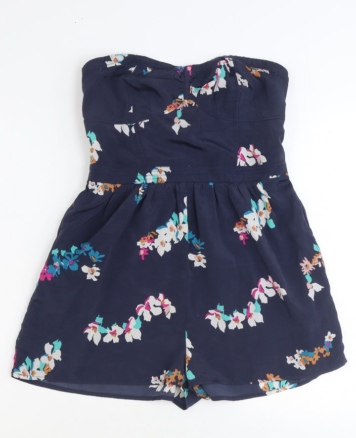 American Eagle Outfitters Womens Blue Geometric Polyester Playsuit One-Piece Size 8 Pullover