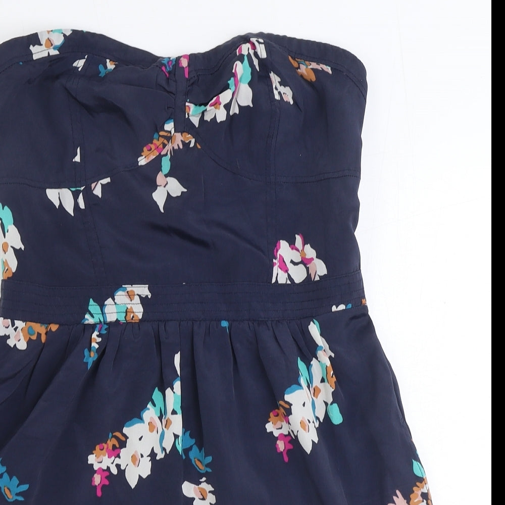 American Eagle Outfitters Womens Blue Geometric Polyester Playsuit One-Piece Size 8 Pullover