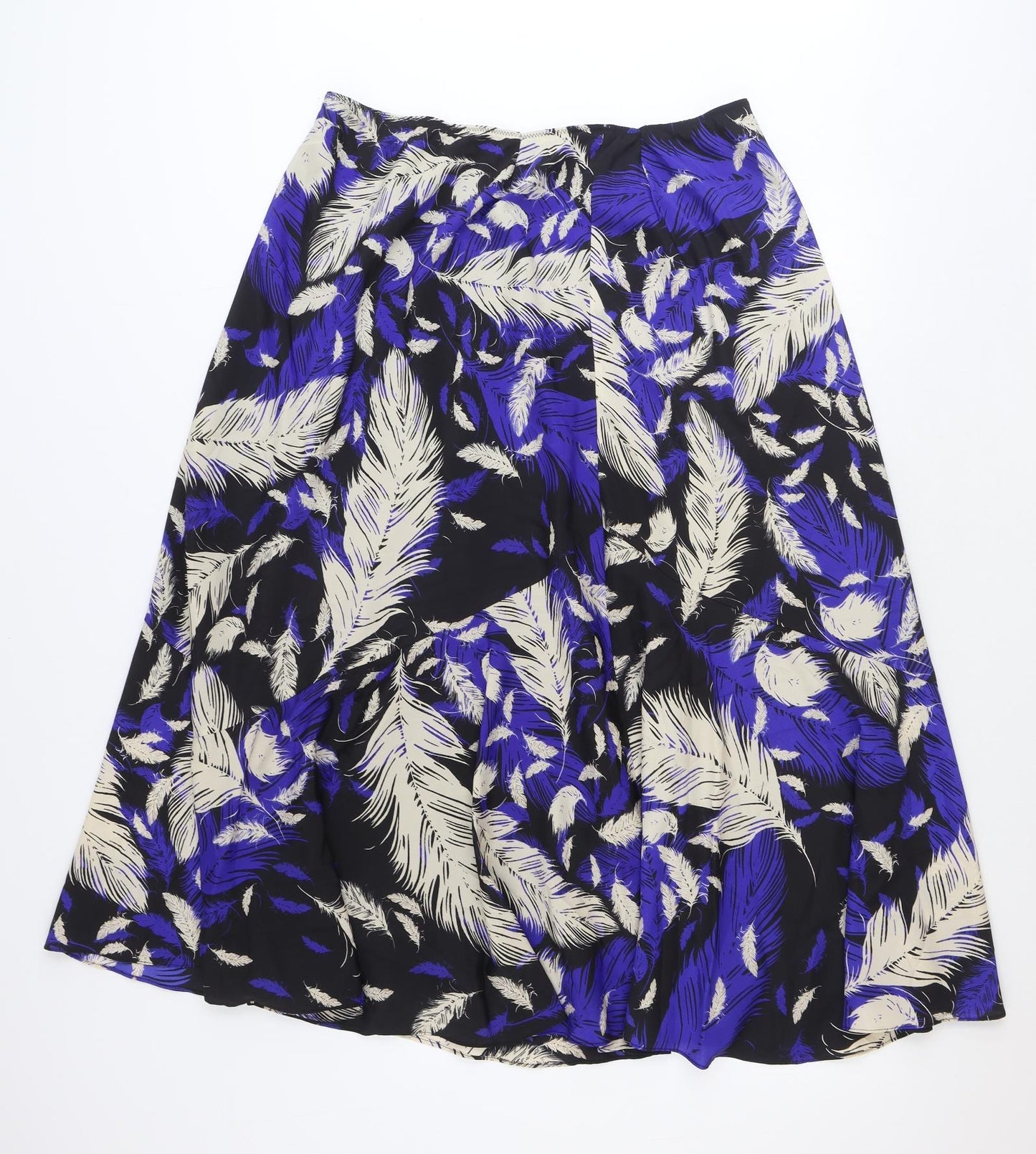 Windsmoor Womens Blue Floral Polyester Swing Skirt Size 20