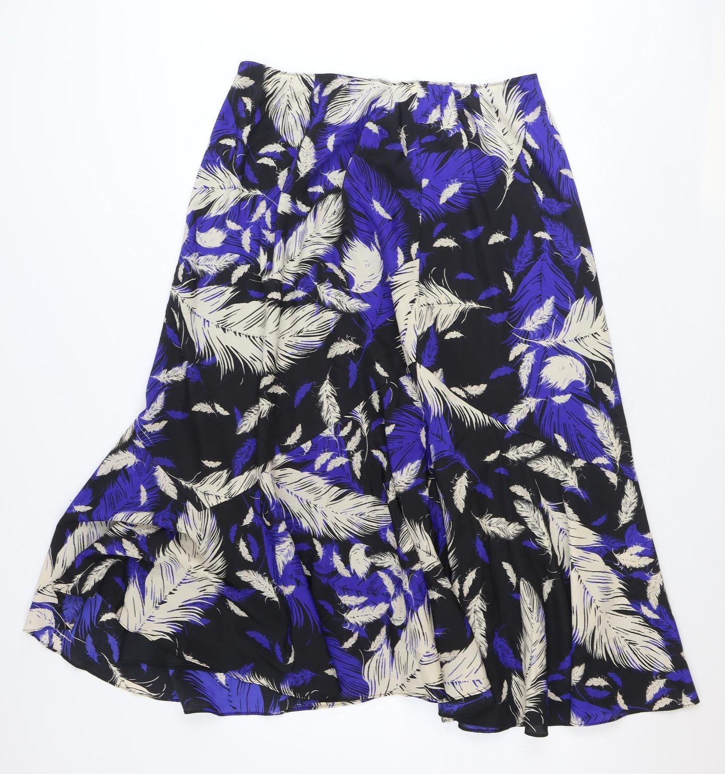Windsmoor Womens Blue Floral Polyester Swing Skirt Size 20
