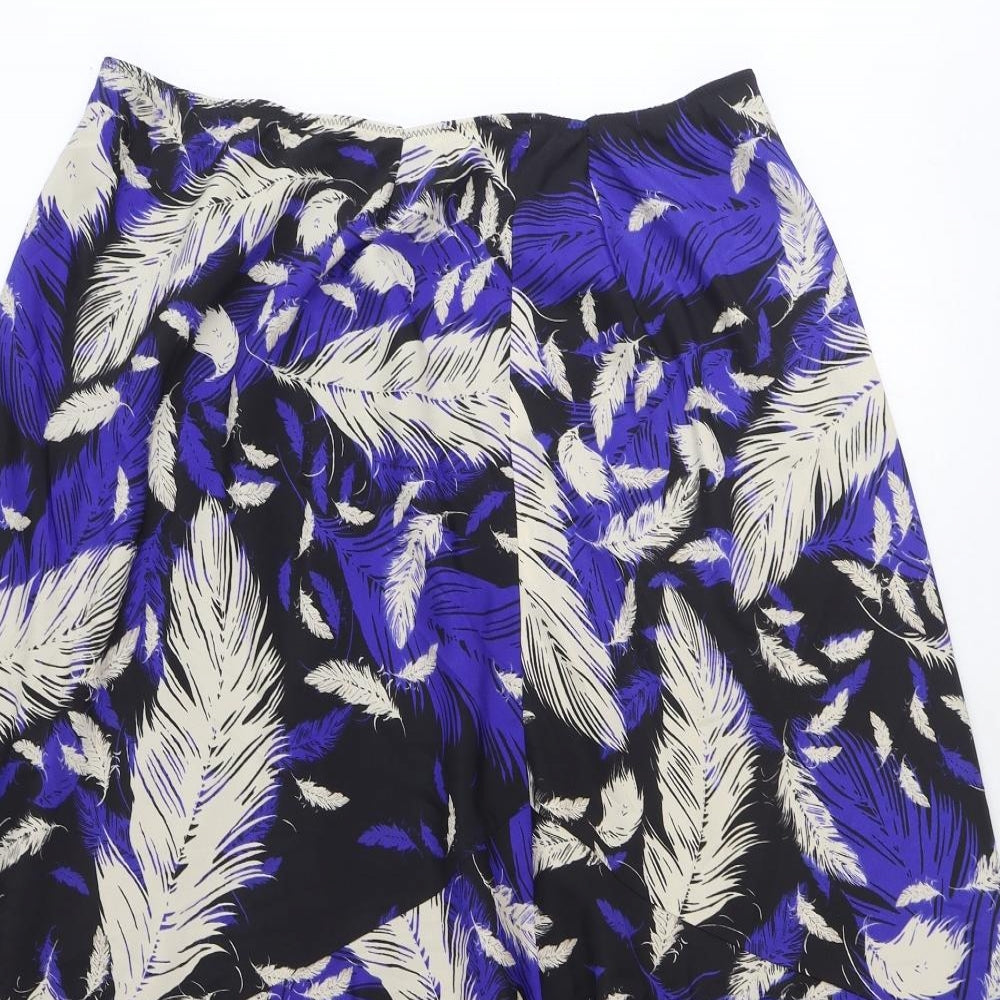 Windsmoor Womens Blue Floral Polyester Swing Skirt Size 20