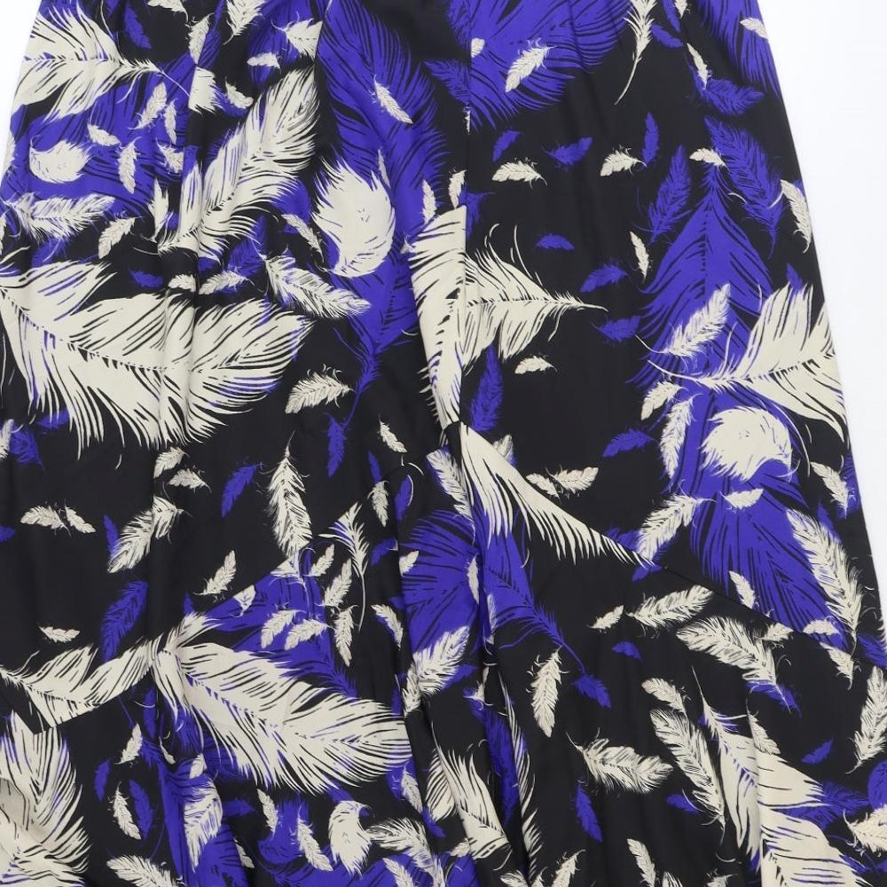 Windsmoor Womens Blue Floral Polyester Swing Skirt Size 20