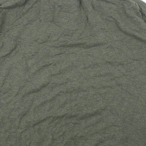 Joules Mens Green High Neck Cotton Pullover Jumper Size M Long Sleeve