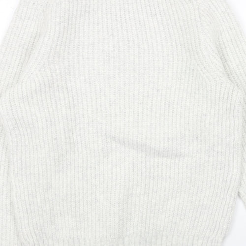 Marks and Spencer Mens Grey High Neck Acrylic Pullover Jumper Size S Long Sleeve