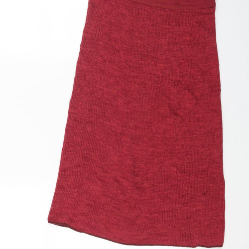 Peruvian Connection Womens Red Acrylic Straight & Pencil Skirt Size S