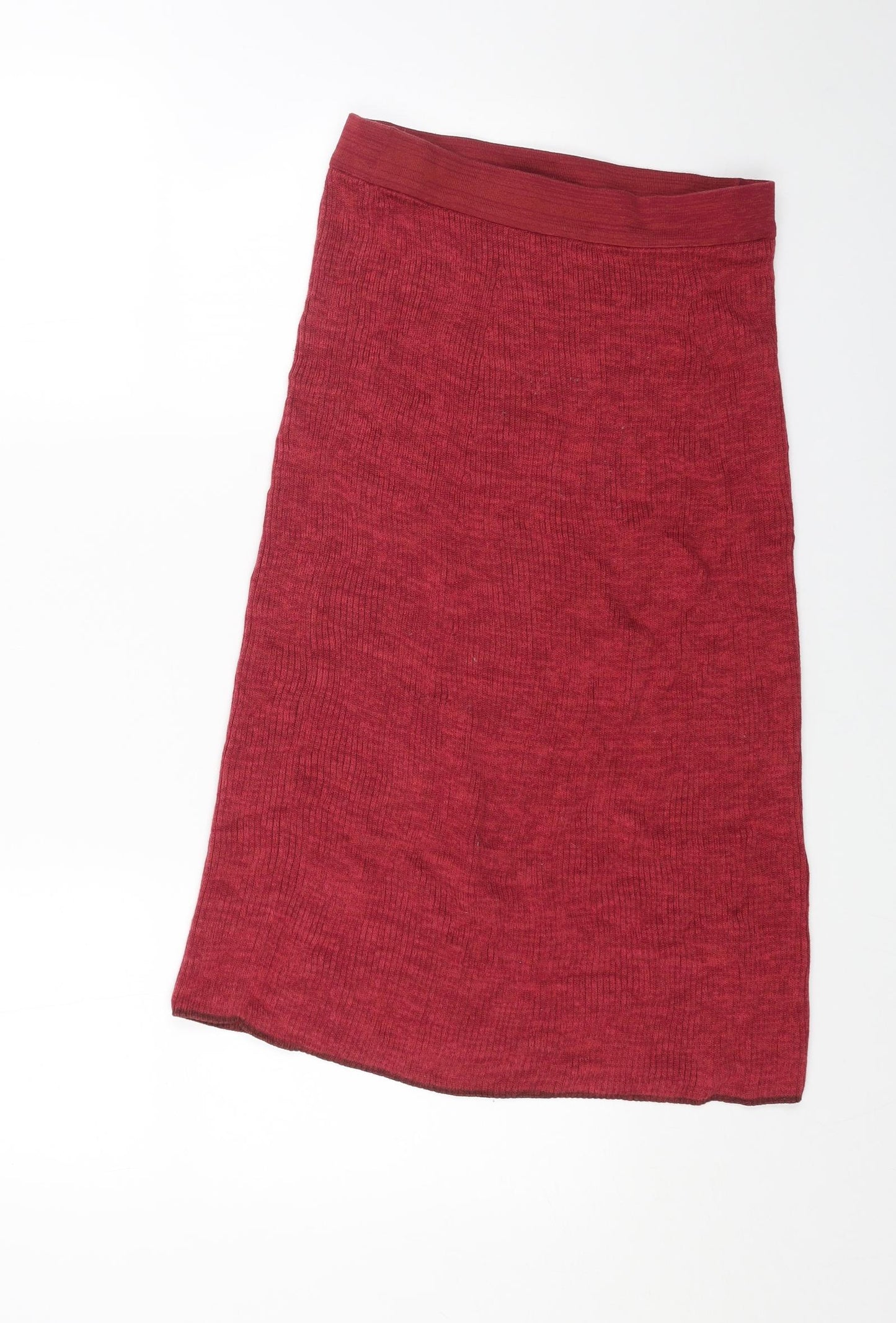 Peruvian Connection Womens Red Acrylic Straight & Pencil Skirt Size S