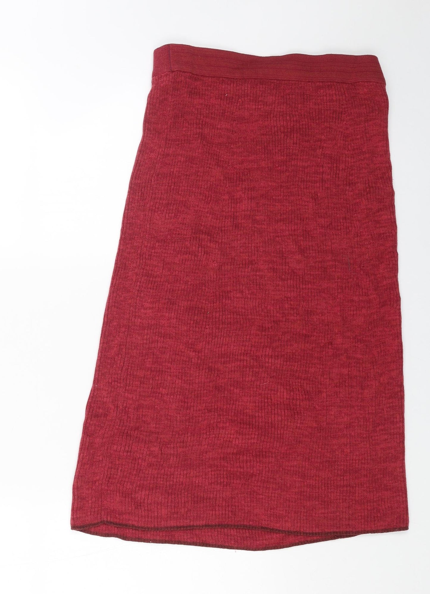 Peruvian Connection Womens Red Acrylic Straight & Pencil Skirt Size S