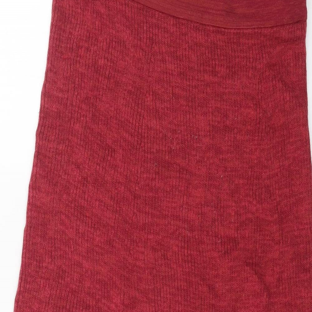 Peruvian Connection Womens Red Acrylic Straight & Pencil Skirt Size S