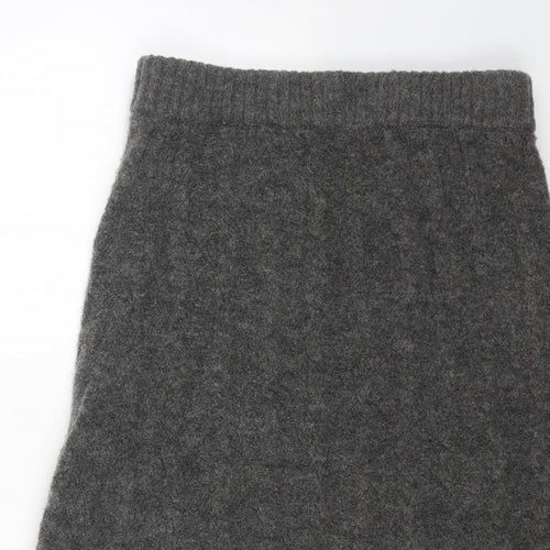 Nobody's Child Womens Grey Acrylic Straight & Pencil Skirt Size XS