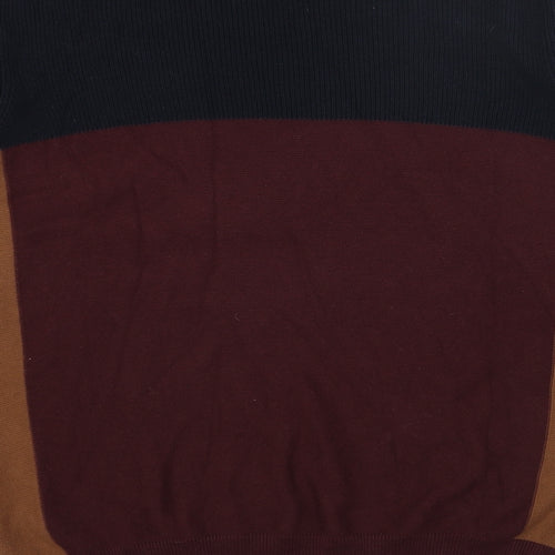 Racing Green Mens Red Round Neck Acrylic Pullover Jumper Size M Long Sleeve