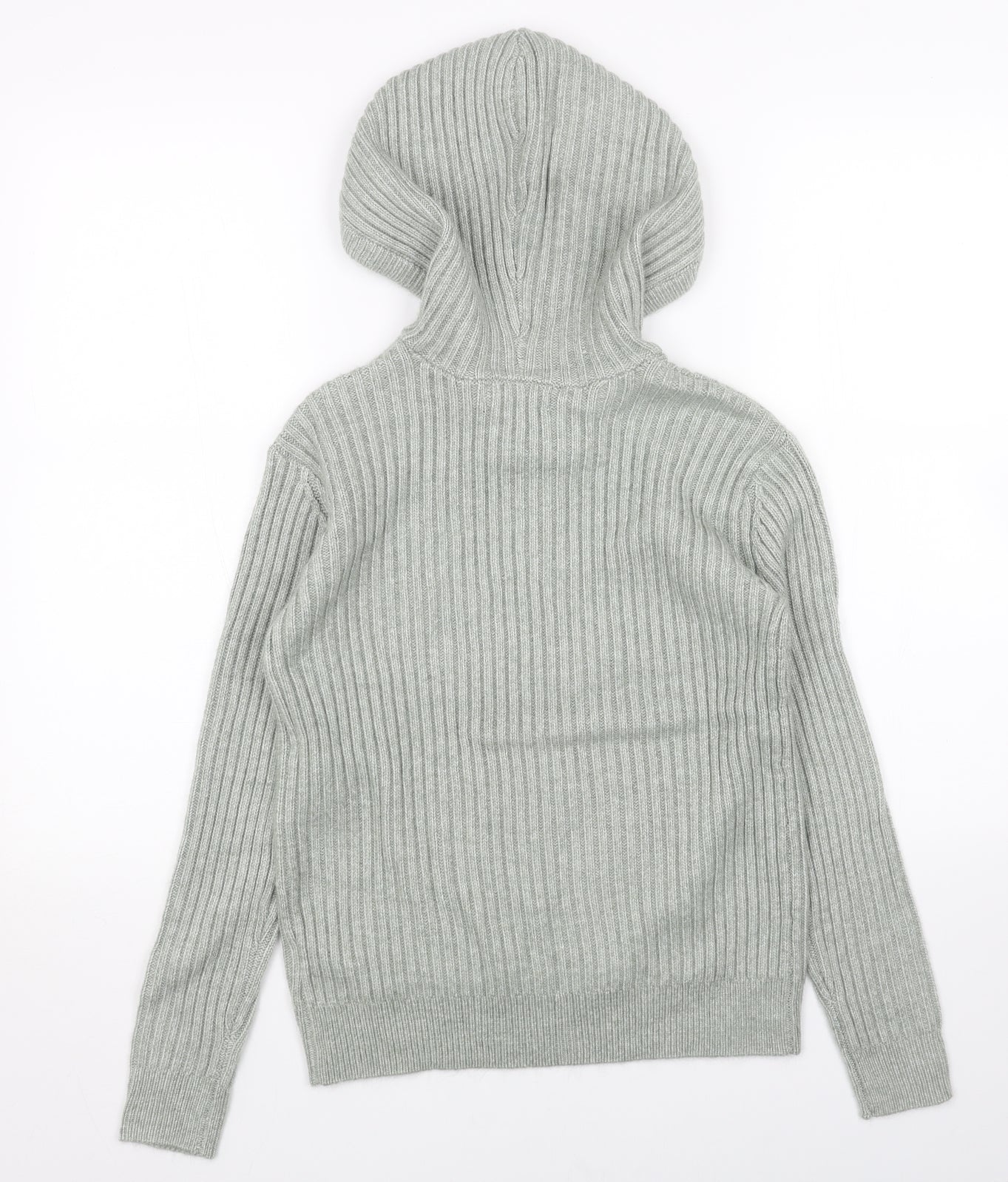 Marks and Spencer Womens Green Round Neck Viscose Pullover Jumper Size XS