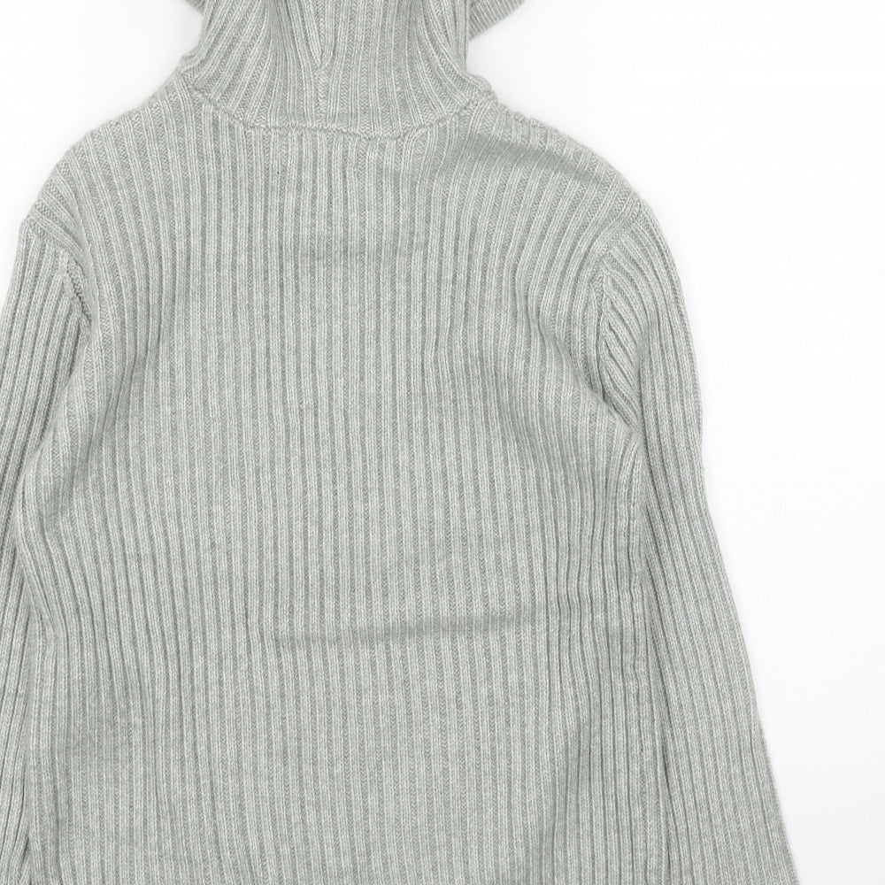 Marks and Spencer Womens Green Round Neck Viscose Pullover Jumper Size XS