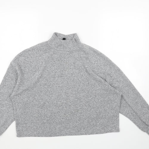 Primark Womens Grey High Neck Polyester Pullover Jumper Size S